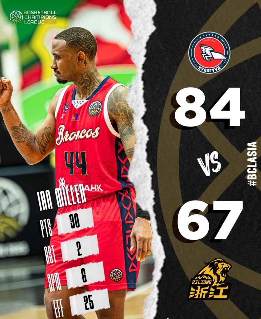 纳纳利22+5 FMVP布朗12中1&7失误 亚冠广厦首战67-84不敌蒙古冠军